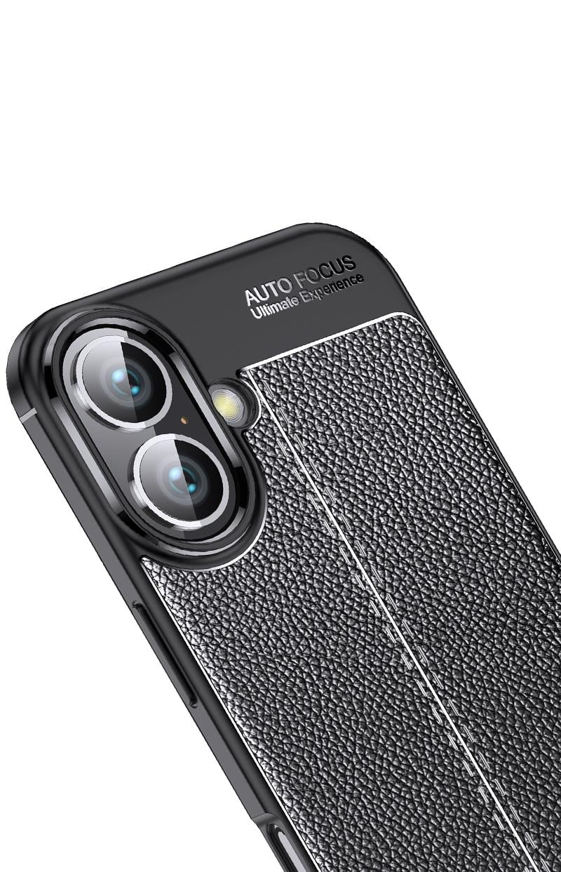 MOPAL iPhone 13 / 14 Deri Hissiyatlı Dikiş Detail Firo Silicone Case · 4