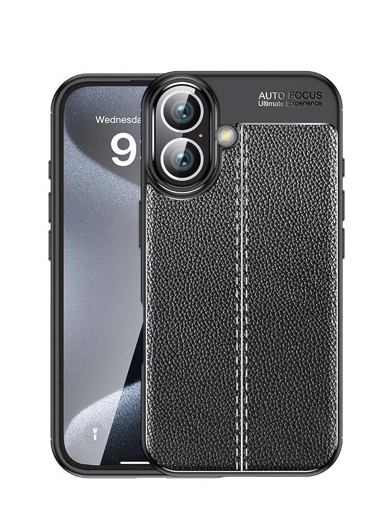 MOPAL iPhone 13 / 14 Deri Hissiyatlı Dikiş Detail Firo Silicone Case · 3