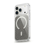 MOPAL MagSafe-Compatible Clear Glitter Detail Boxed Metal Buttons Sim Phone Case for iPhone 13 / iPhone 14 · 5