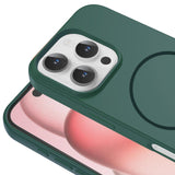MOPAL iPhone 13/14 MagSafe-Compatible Velvet-Lined Soft Aqua Silicone Case · 4