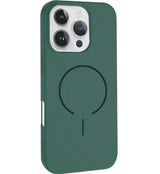 MOPAL iPhone 13/14 MagSafe-Compatible Velvet-Lined Soft Aqua Silicone Case · 2