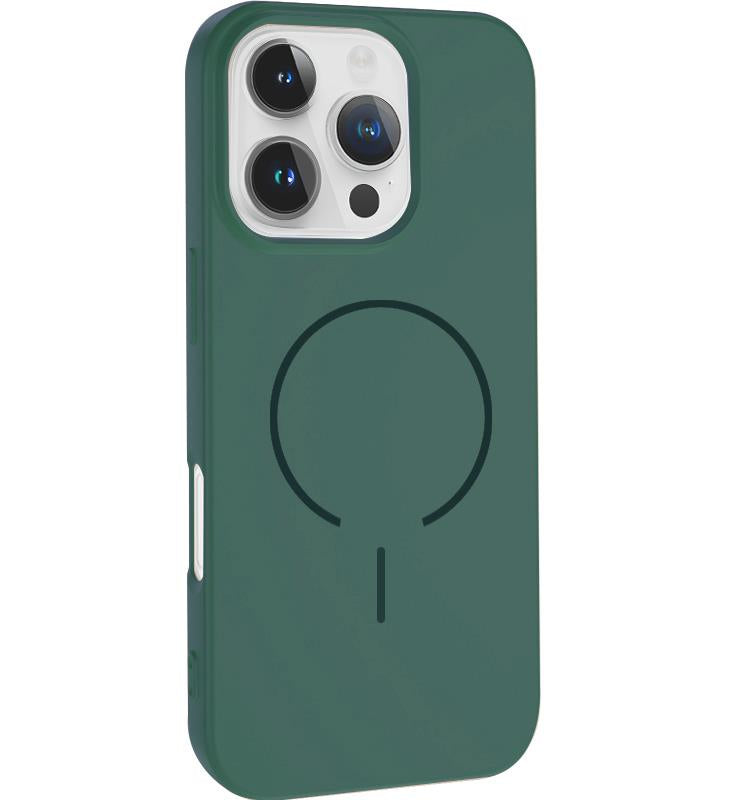 MOPAL iPhone 13/14 MagSafe-Compatible Velvet-Lined Soft Aqua Silicone Case · 2