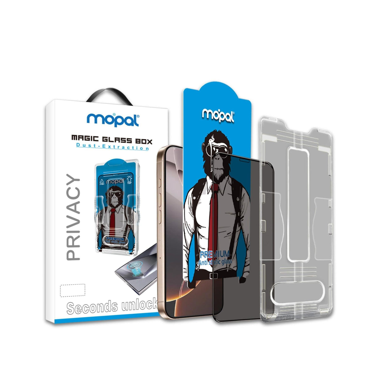 MOPAL Privacy Glass Screen Protector Privacy Magic Glass for iPhone 14 Pro Max · 1