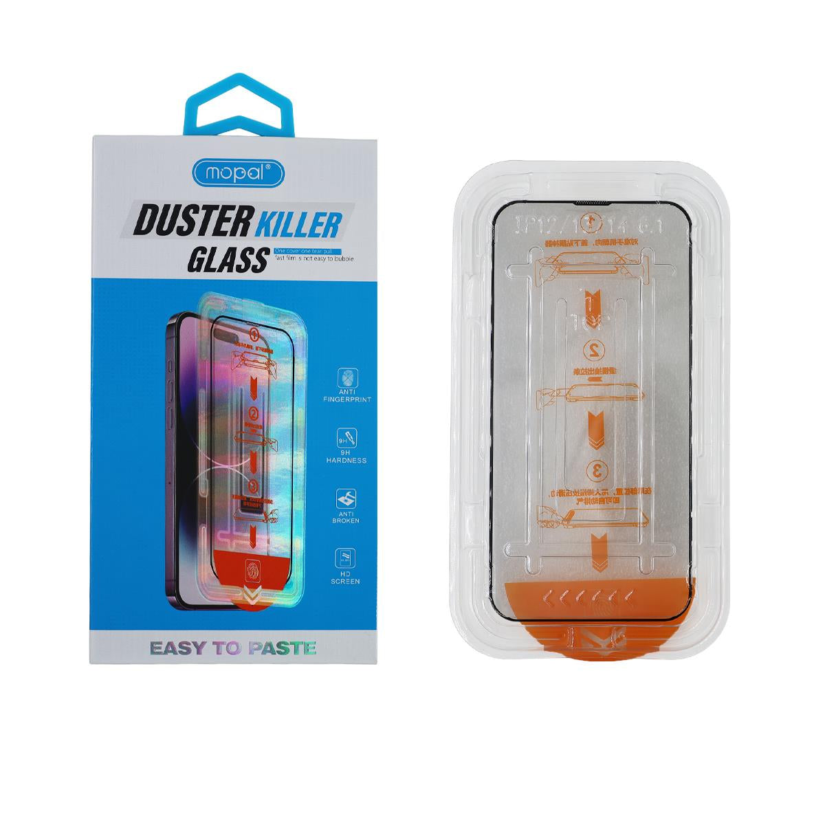 MOPAL HD Anti-Static with Applicator Dust Killer Tempered Glass Screen Protector for iPhone 14 Pro Max · 4