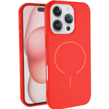 MOPAL iPhone 15 MagSafe-Compatible Velvet-Lined Soft Aqua Silicone Case · 3