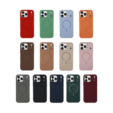 MOPAL iPhone 15 Pro Max MagSafe-Compatible Velvet-Lined Soft Aqua Silicone Case · 1