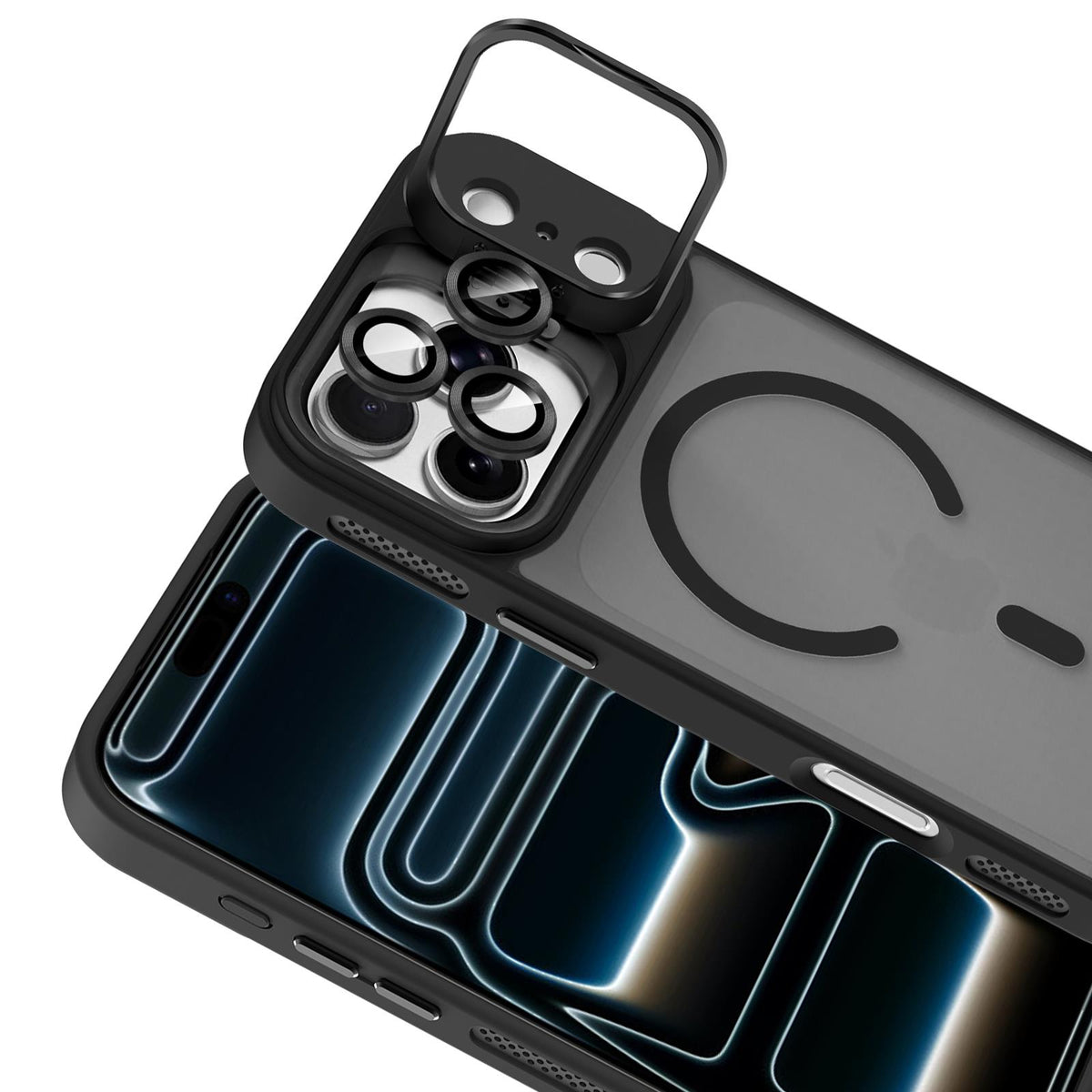 MOPAL MagSafe-Compatible Camera-Lens Protection Pass Silicone Case for iPhone 15 Pro Max · 4