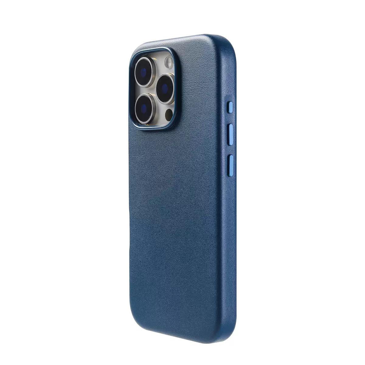 MOPAL MagSafe-Compatible Faux-Leather Look Let Silicone Case for iPhone 15 · 3