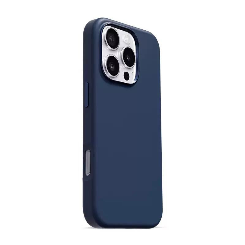 MOPAL MagSafe-Compatible Faux-Leather Look Let Silicone Case for iPhone 15 · 2