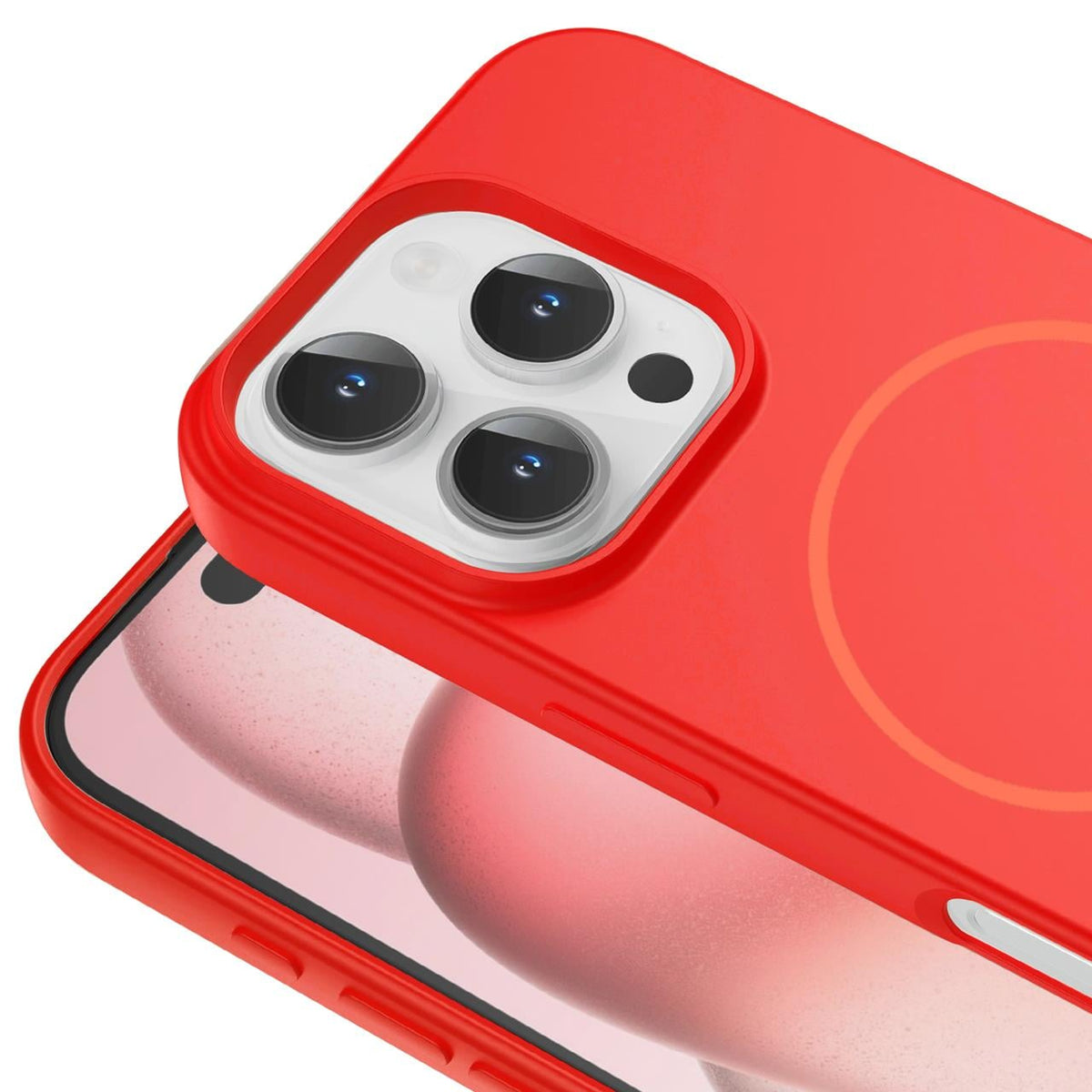 MOPAL iPhone 16 Pro Max MagSafe-Compatible Velvet-Lined Soft Aqua Silicone Case · 4