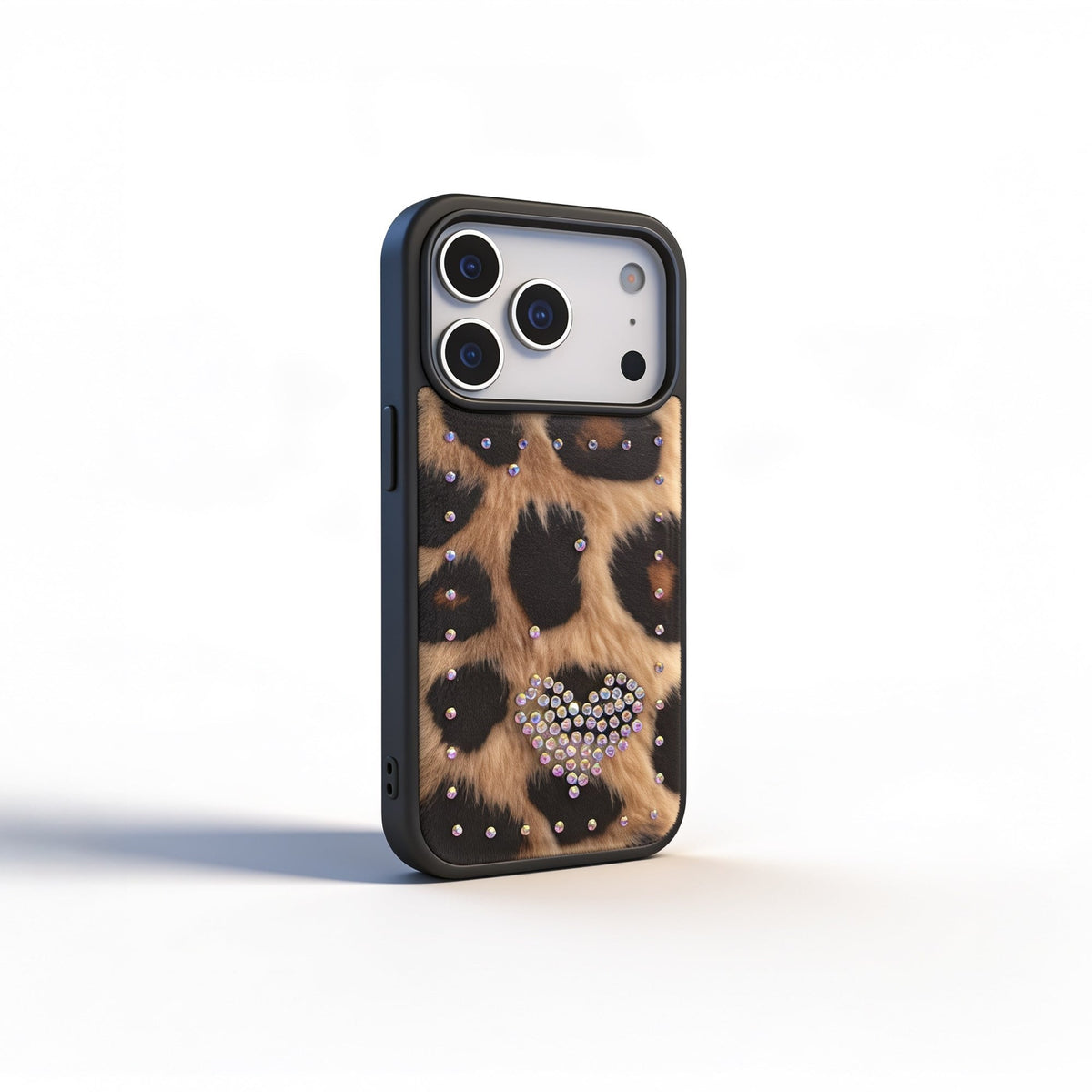 MOPAL Velvet-Lined Leopar Patterned Rhinestone Yeni Case for iPhone 16 Pro Max · 6