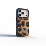 MOPAL Velvet-Lined Leopar Patterned Rhinestone Yeni Case for iPhone 16 Pro Max · 6