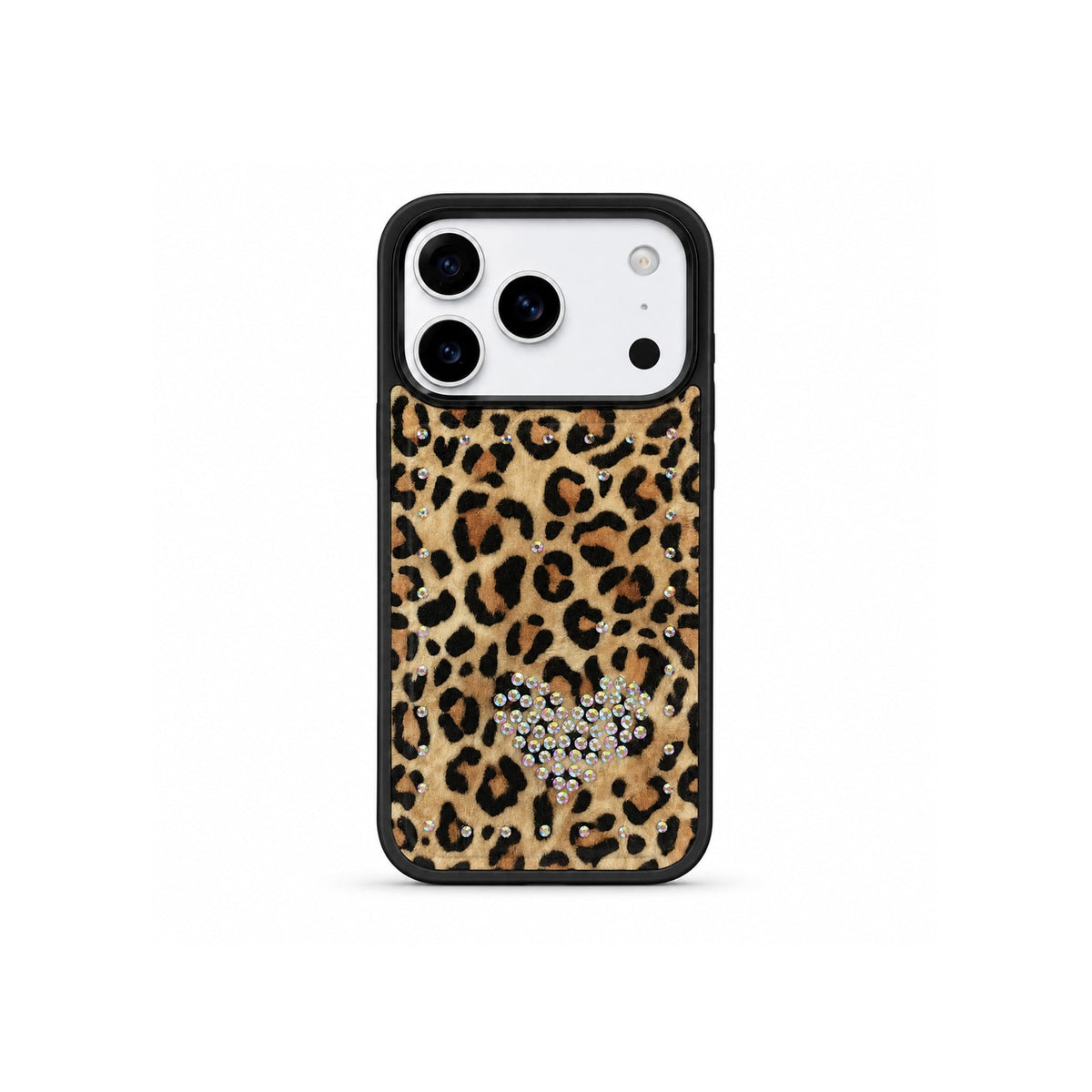 MOPAL Velvet-Lined Leopar Patterned Rhinestone Yeni Case for iPhone 16 Pro Max · 9