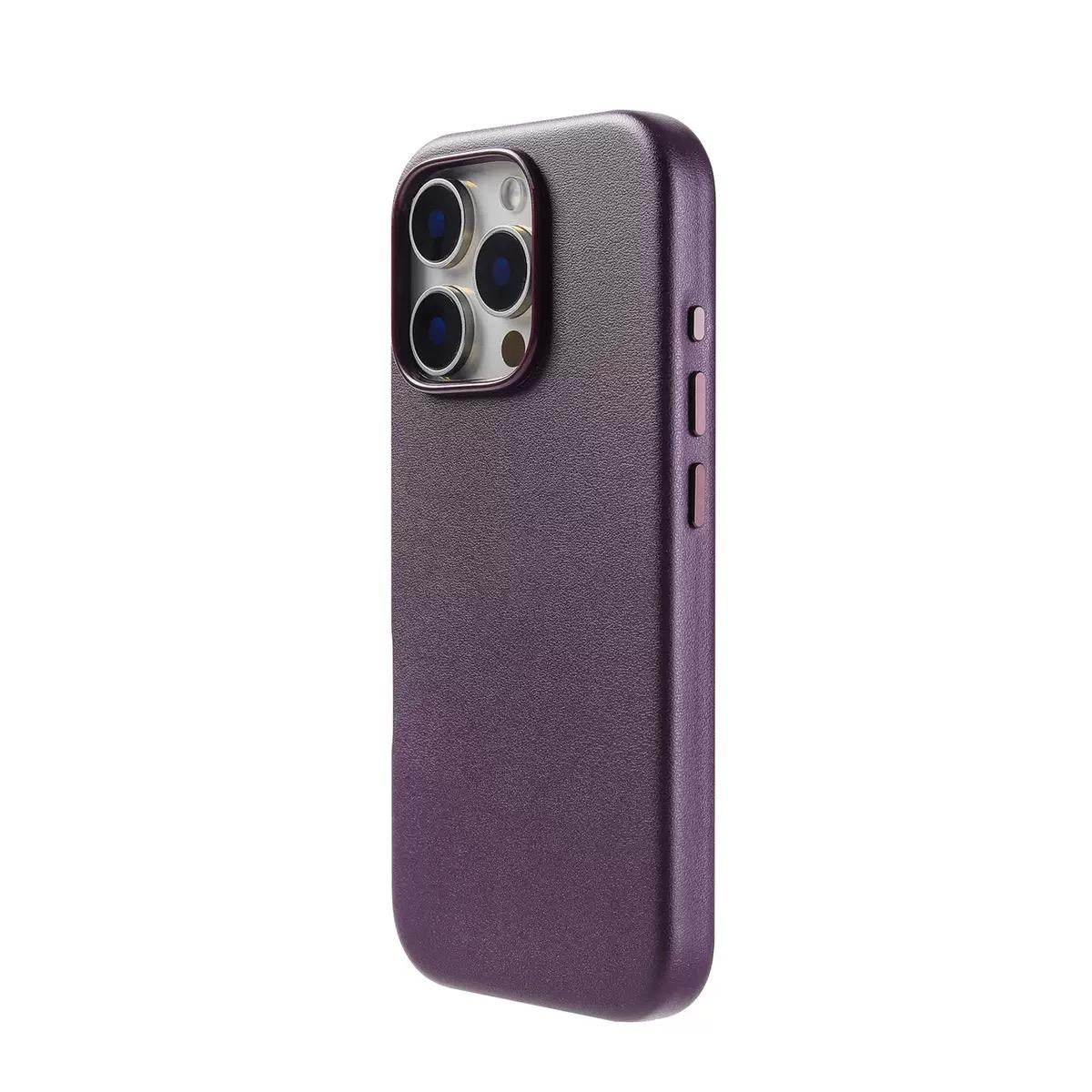 MOPAL MagSafe-Compatible Faux-Leather Look Let Silicone Case for iPhone 16 Pro Max · 5
