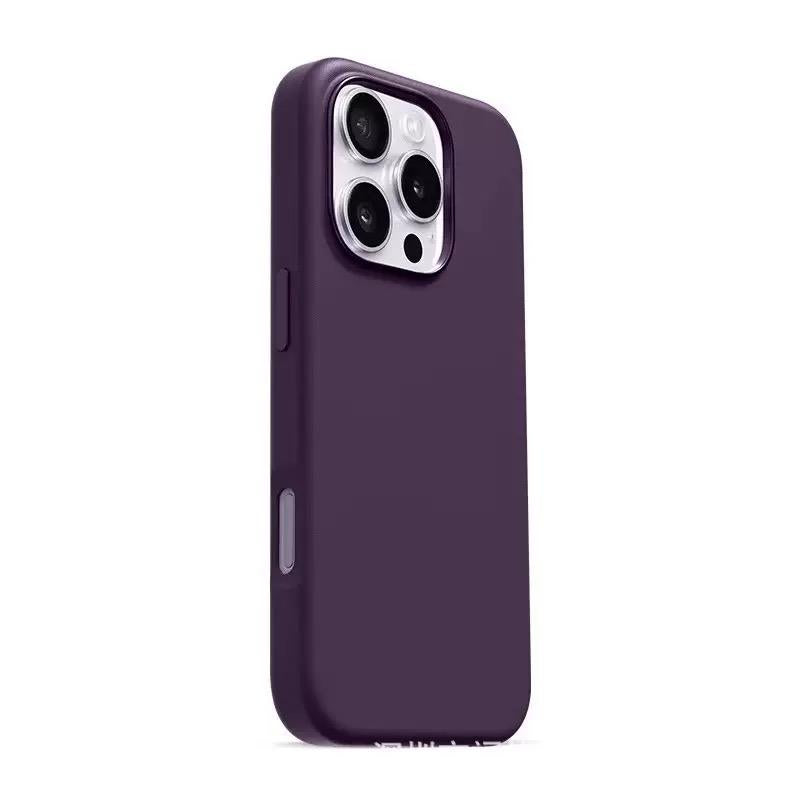 MOPAL MagSafe-Compatible Faux-Leather Look Let Silicone Case for iPhone 16 Pro Max · 3