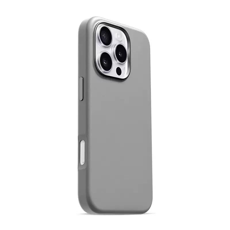 MOPAL MagSafe-Compatible Faux-Leather Look Let Silicone Case for iPhone 16 Pro Max · 1