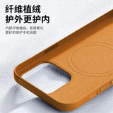 MOPAL MagSafe-Compatible Faux-Leather Look Let Silicone Case for iPhone 16 Pro · 4
