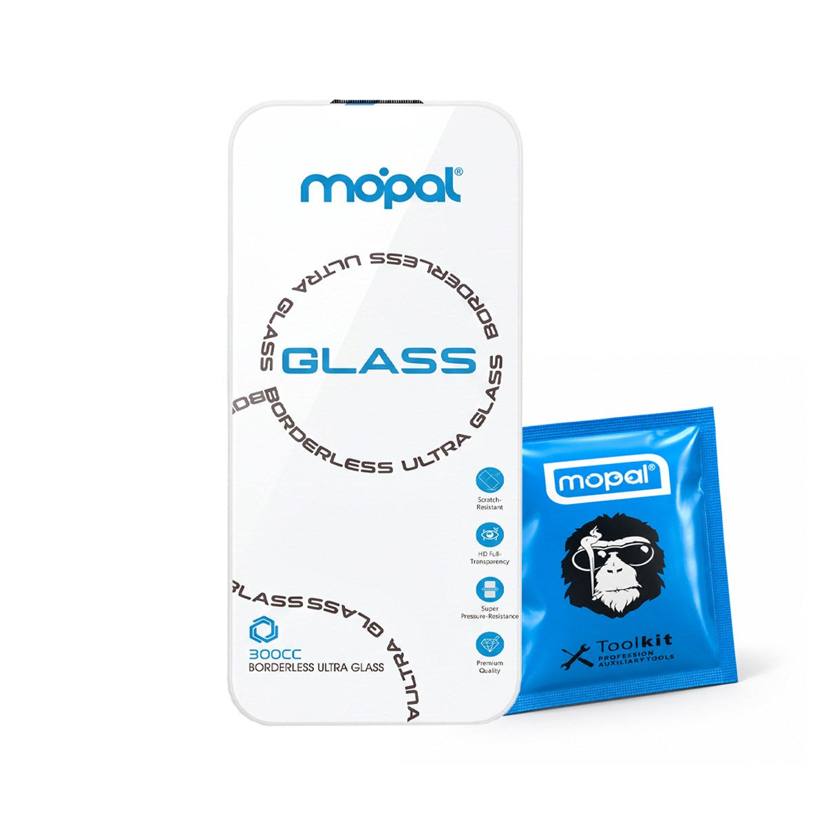 MOPAL No Black Border Curved Clear Phone Screen Protector for iPhone 16 Pro · 2