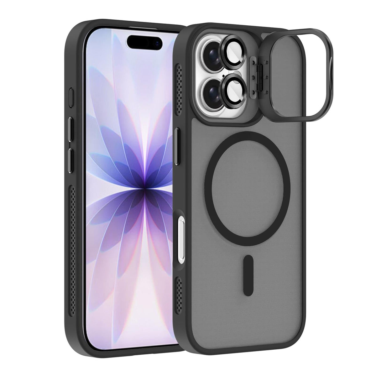MOPAL MagSafe-Compatible Camera-Lens Protection Pass Silicone Case for iPhone 16 · 2