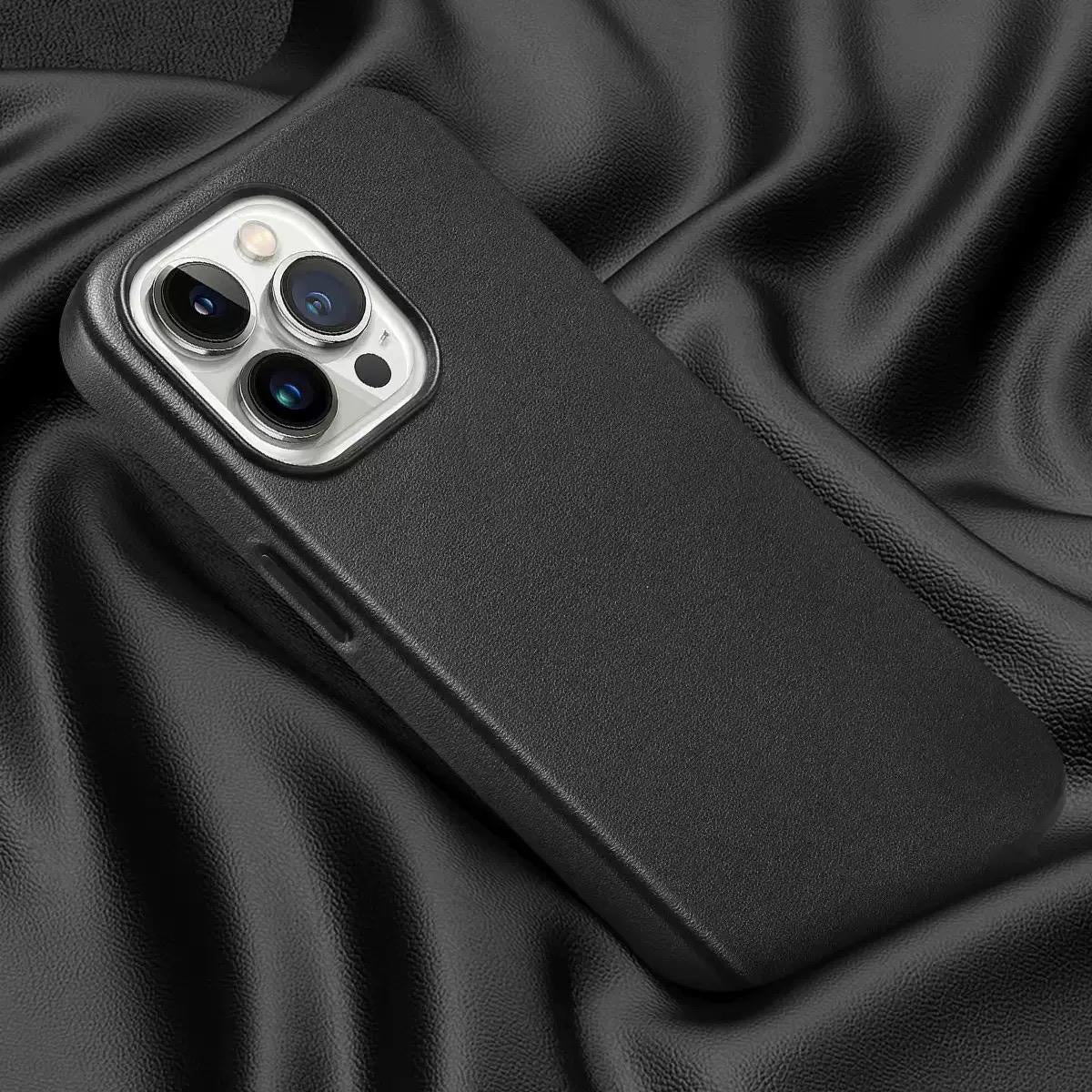 MOPAL MagSafe-Compatible Faux-Leather Look Let Silicone Case for iPhone 16e · 6