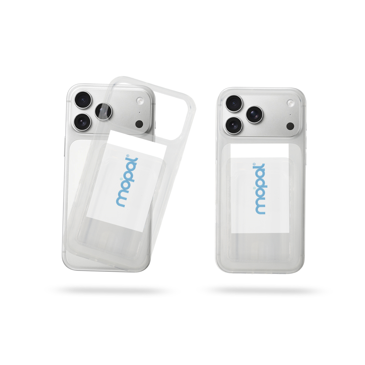 MOPAL iPhone 17 Air Card Holder Clear Yuki Silicone Case · 5