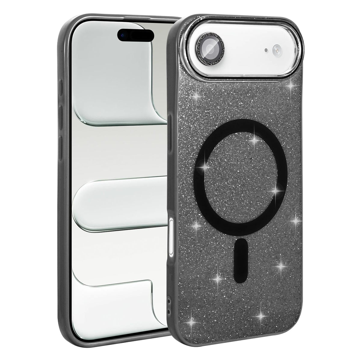 MOPAL Lens Koruma Camı Hediyeli Glitter Kutup Silicone Case for iPhone 17 Air · 2