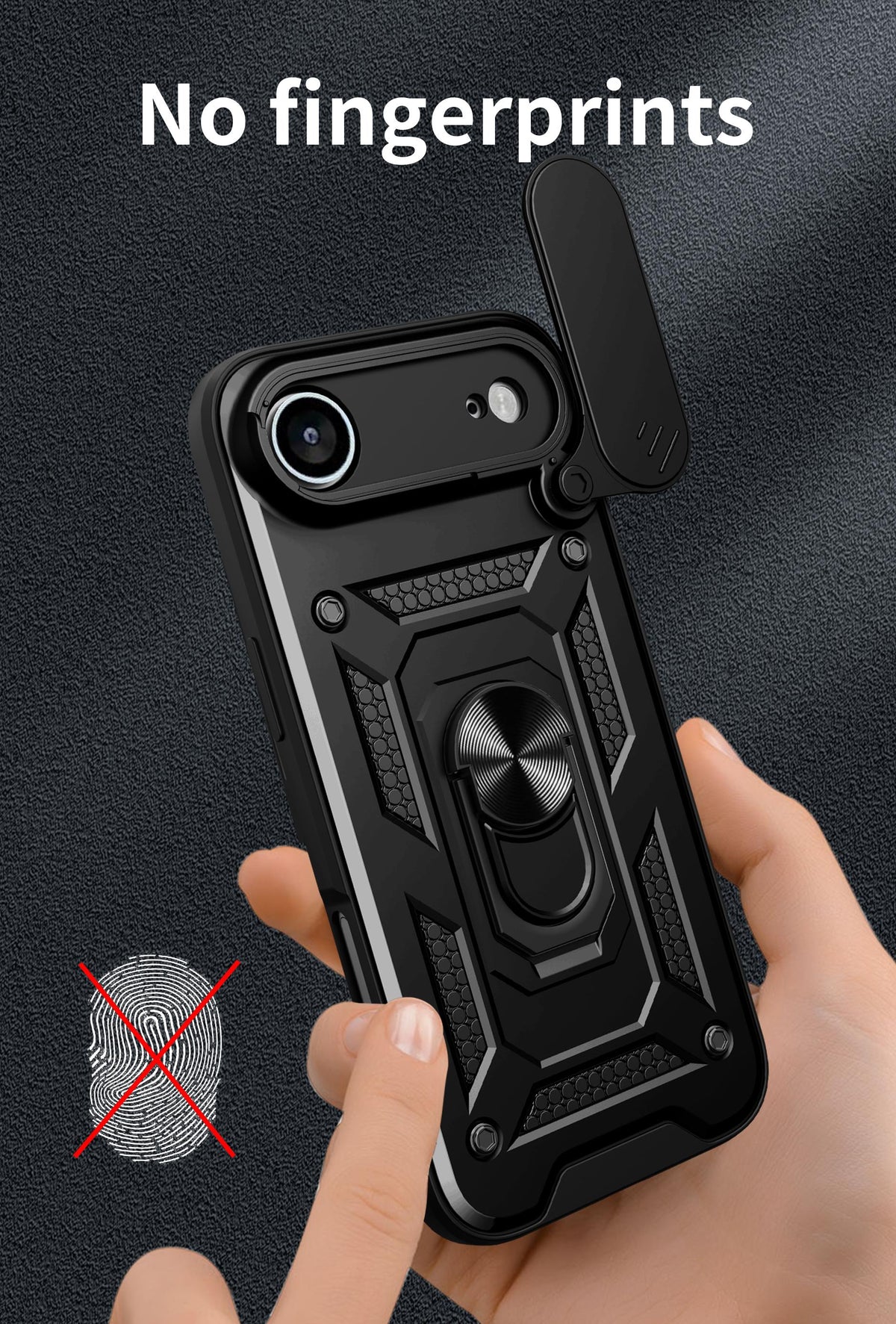MOPAL iPhone 17 Air Stand Sliding Shock-Resistant Slide Silicone Case · 7