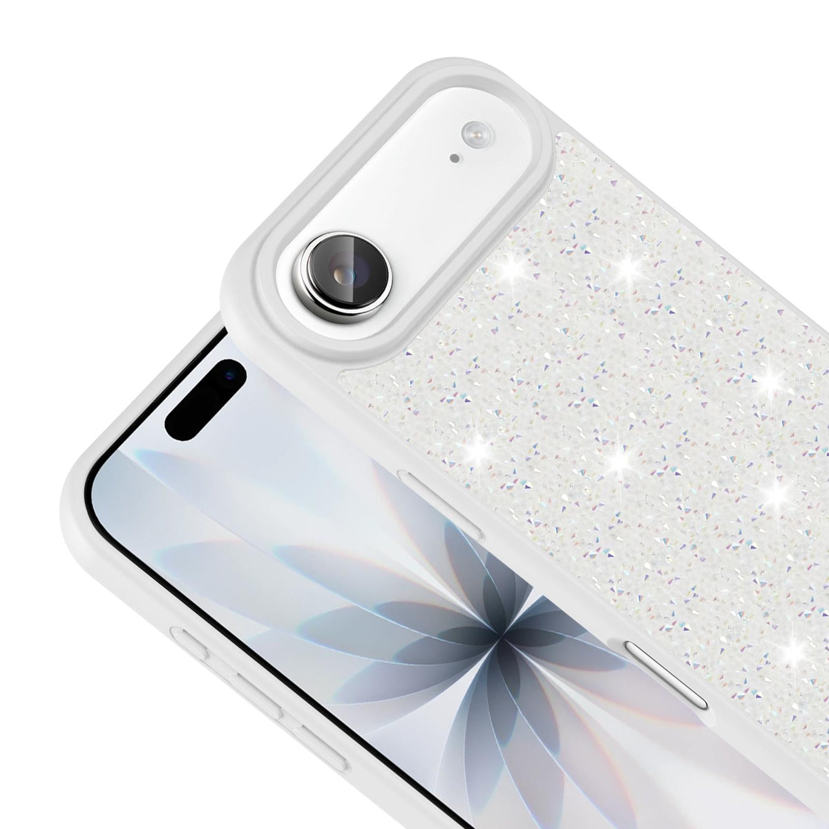 MOPAL Shock-Resistant Rhinestone Detail Melt Silicone Case for iPhone 17 Air · 3
