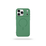 MOPAL iPhone 17 MagSafe-Compatible Velvet-Lined Soft Aqua Silicone Case · 3