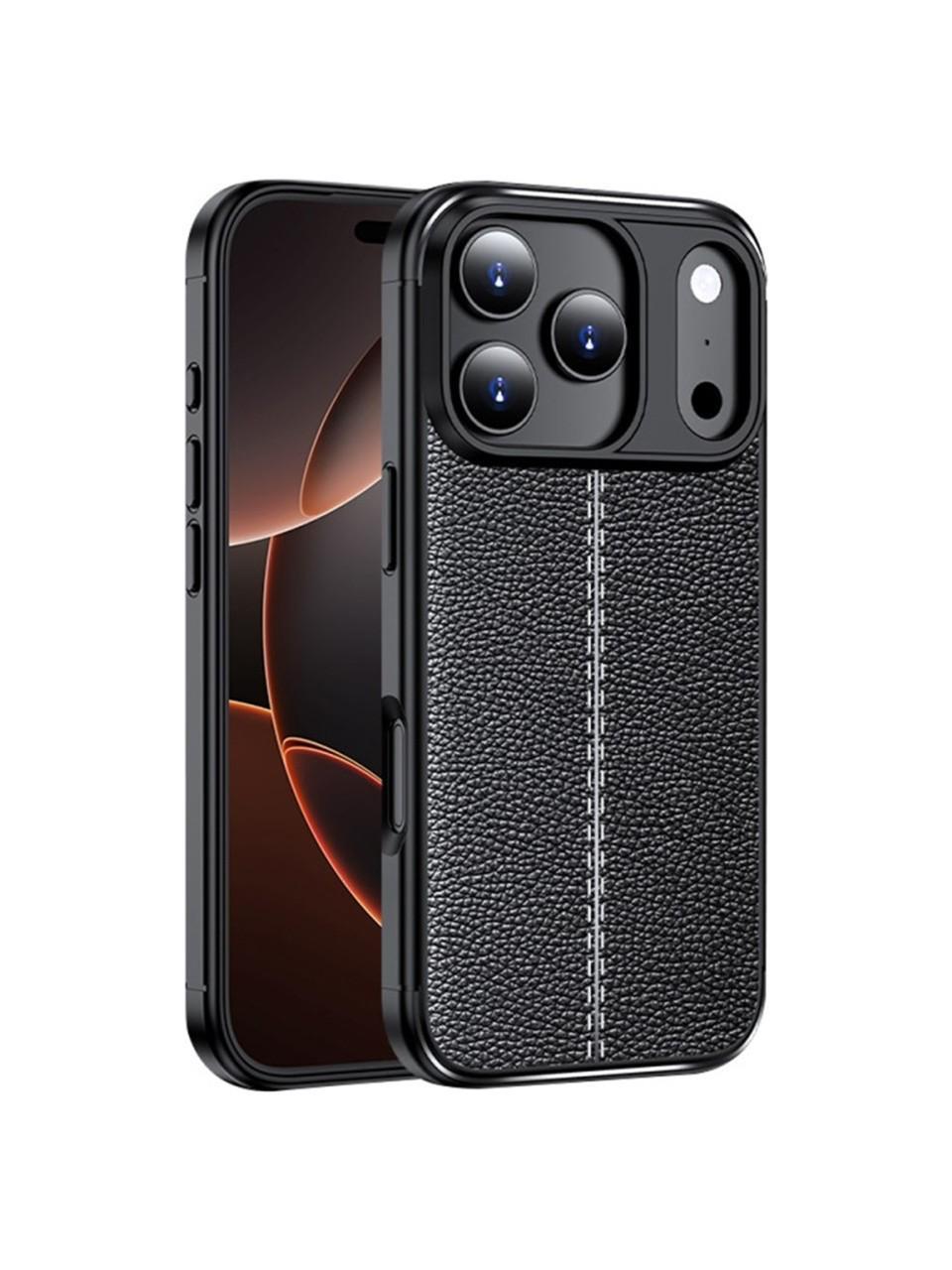 MOPAL iPhone 17 Pro Deri Hissiyatlı Dikiş Detail Firo Silicone Case · 1