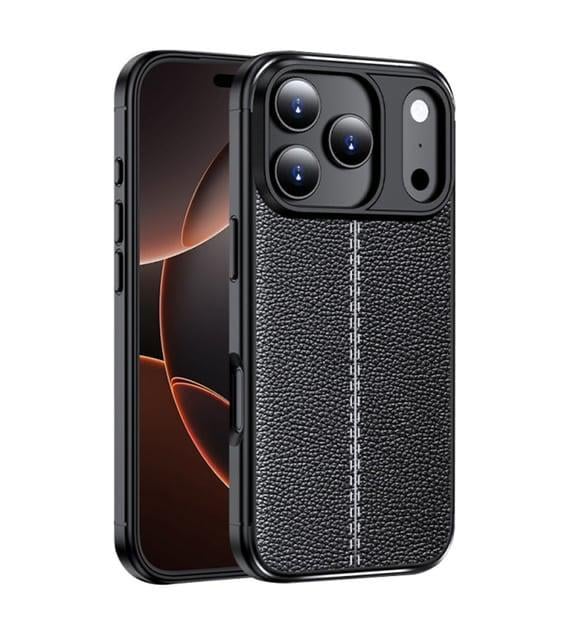 MOPAL iPhone 17 Pro Max Deri Hissiyatlı Dikiş Detail Firo Silicone Case · 1