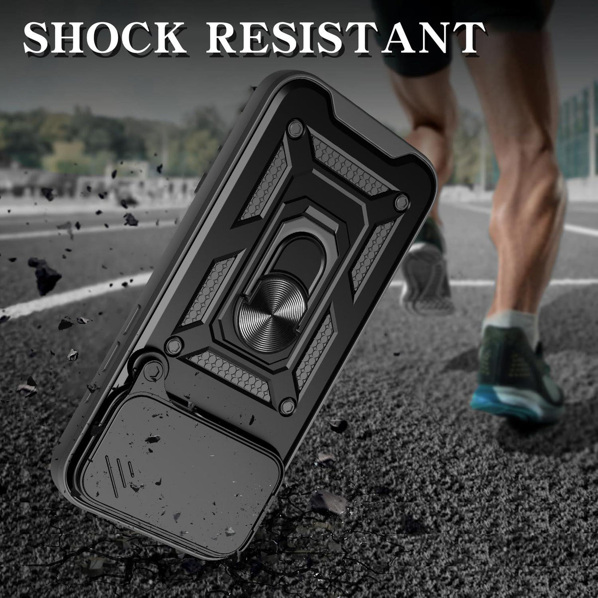 MOPAL iPhone 17 Pro Max Stand Sliding Shock-Resistant Slide Silicone Case · 5