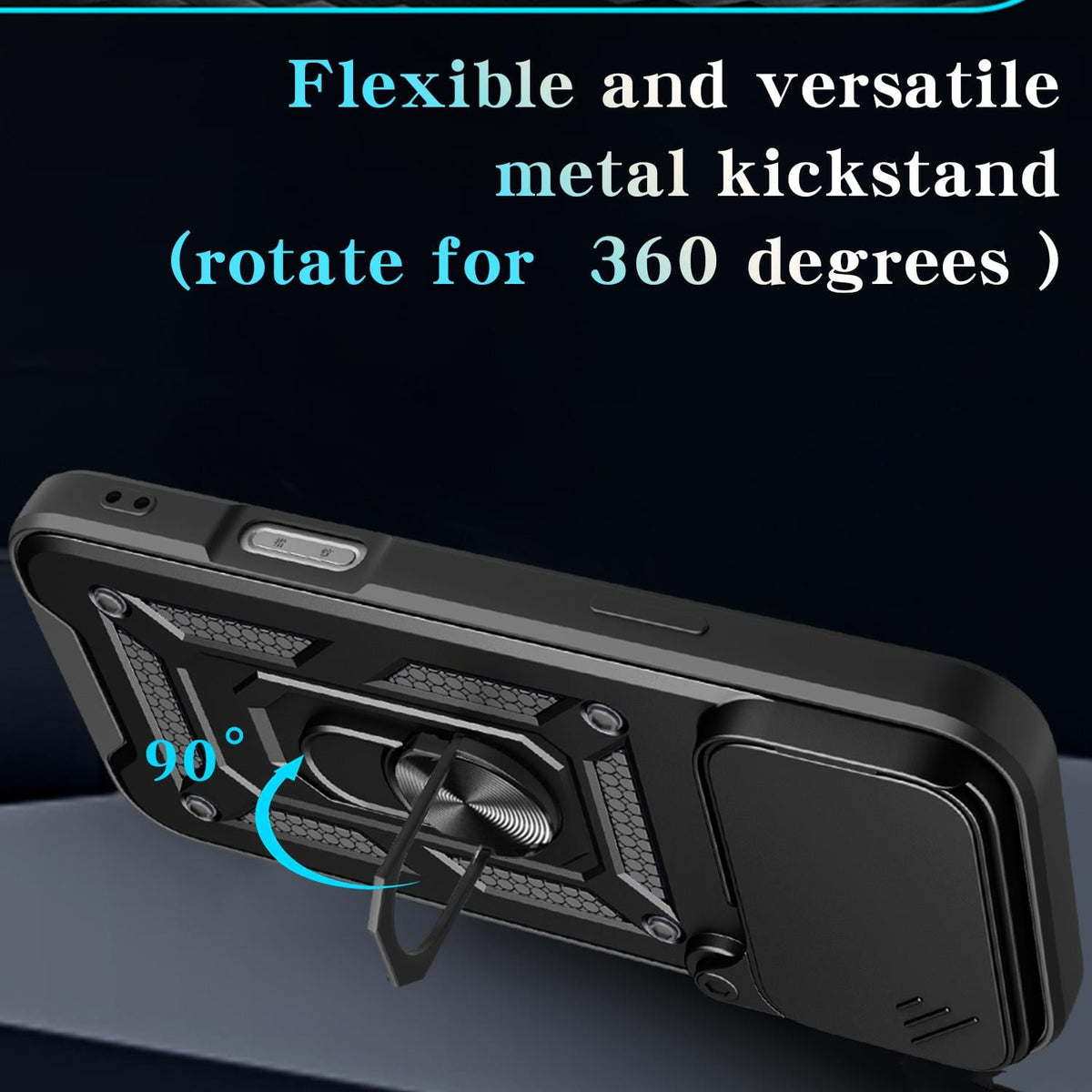 MOPAL iPhone 17 Pro Max Stand Sliding Shock-Resistant Slide Silicone Case · 6