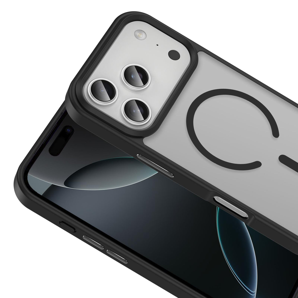 MOPAL MagSafe-Compatible Plastic Edges Rot Silicone Case for iPhone 17 Pro Max · 4