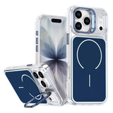 MOPAL MagSafe-Compatible Stand Plastic Edges Fin Silicone Case for iPhone 17 Pro Max · 1