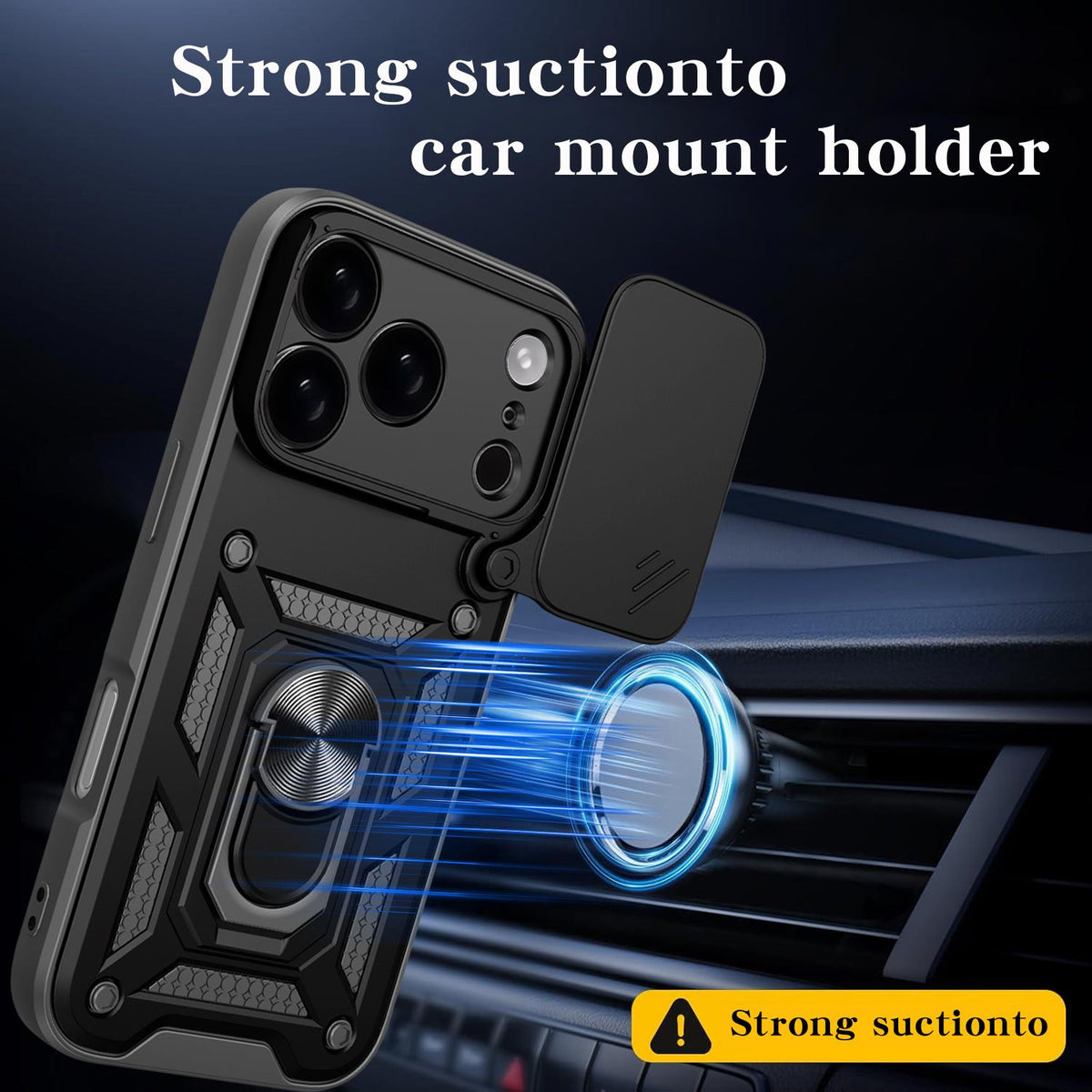 MOPAL iPhone 17 Pro Stand Sliding Shock-Resistant Slide Silicone Case · 6