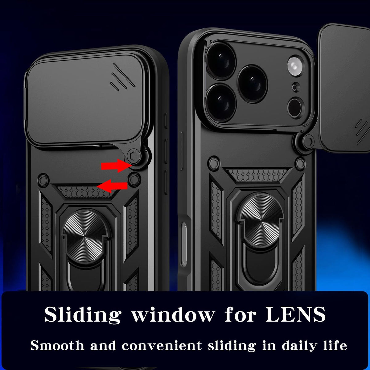 MOPAL iPhone 17 Pro Stand Sliding Shock-Resistant Slide Silicone Case · 7