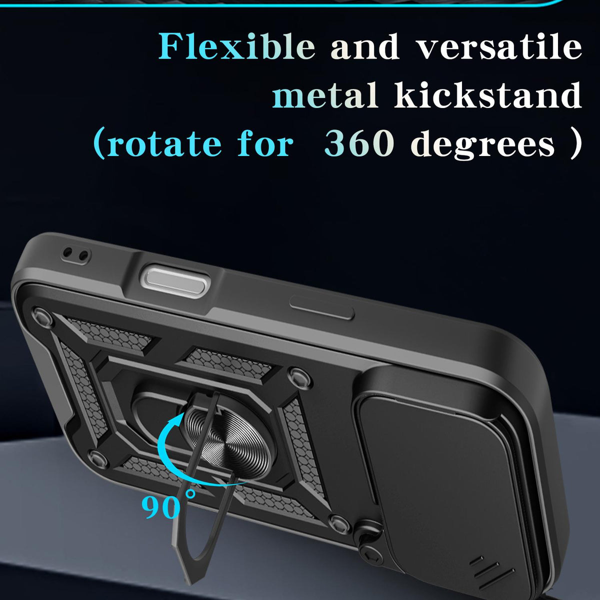 MOPAL iPhone 17 Pro Stand Sliding Shock-Resistant Slide Silicone Case · 5