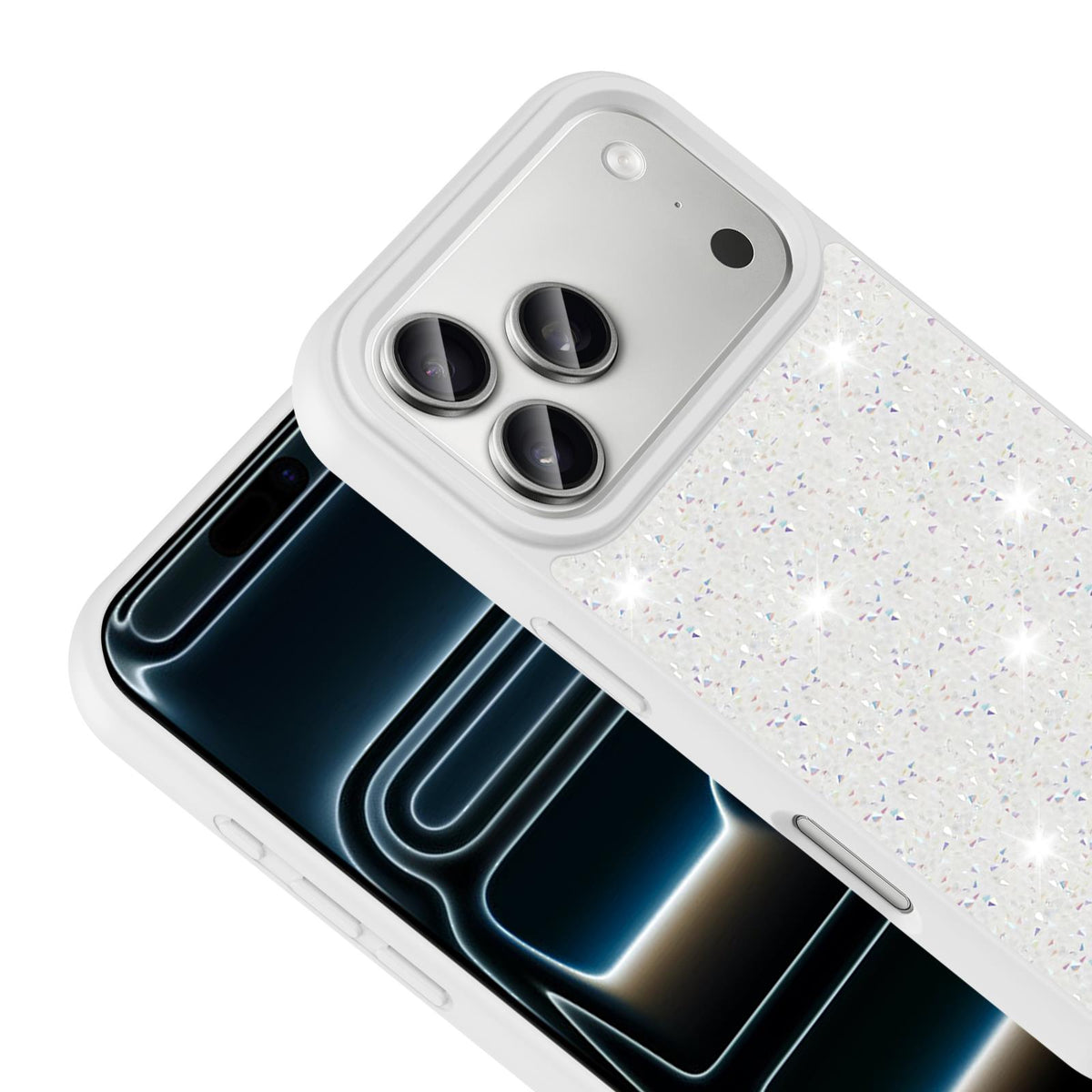 MOPAL Shock-Resistant Rhinestone Detail Melt Silicone Case for iPhone 17 Pro · 3