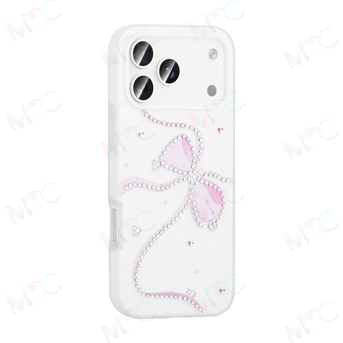 MOPAL Pearl Rhinestone Patterned Plastic Selen Silicone Phone Case for iPhone 17 Pro · 3
