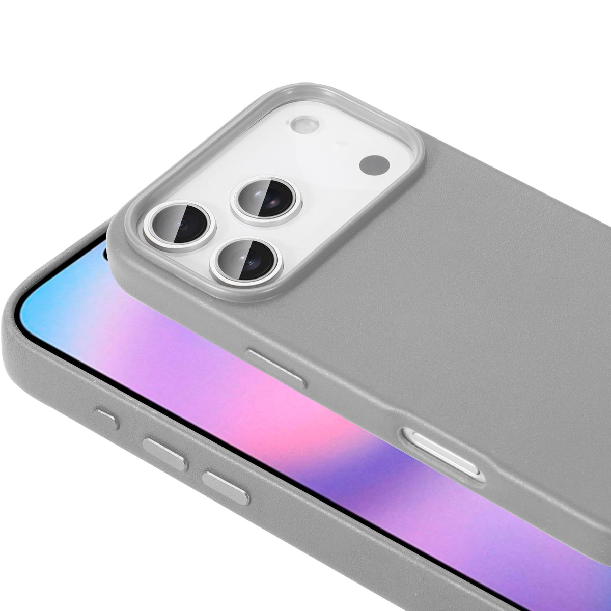 MOPAL MagSafe-Compatible Faux-Leather Look Let Silicone Case for iPhone 17 Pro · 4