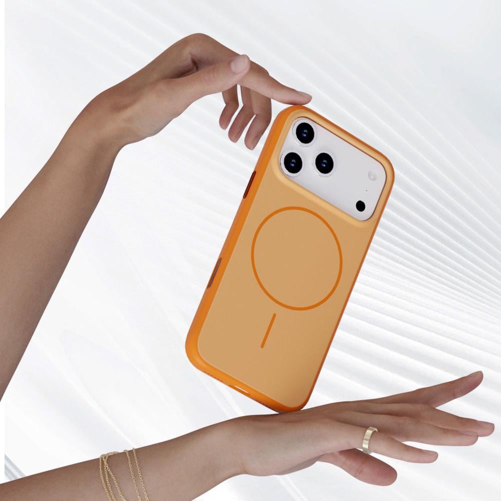 MOPAL MagSafe-Compatible Plastic Edges Form Silicone Case for iPhone 17 Pro · 2