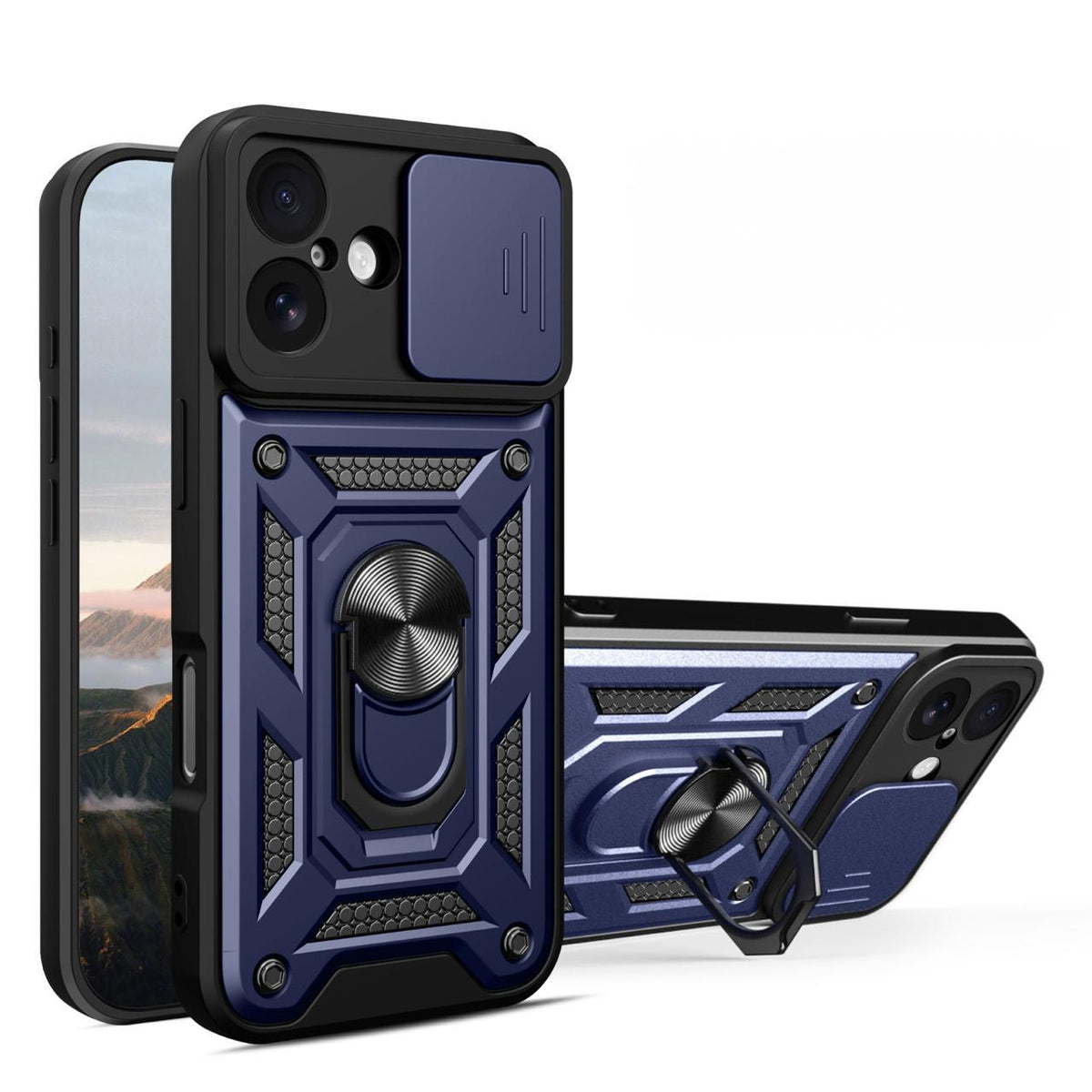 MOPAL iPhone 17 Stand Sliding Shock-Resistant Slide Silicone Case · 1