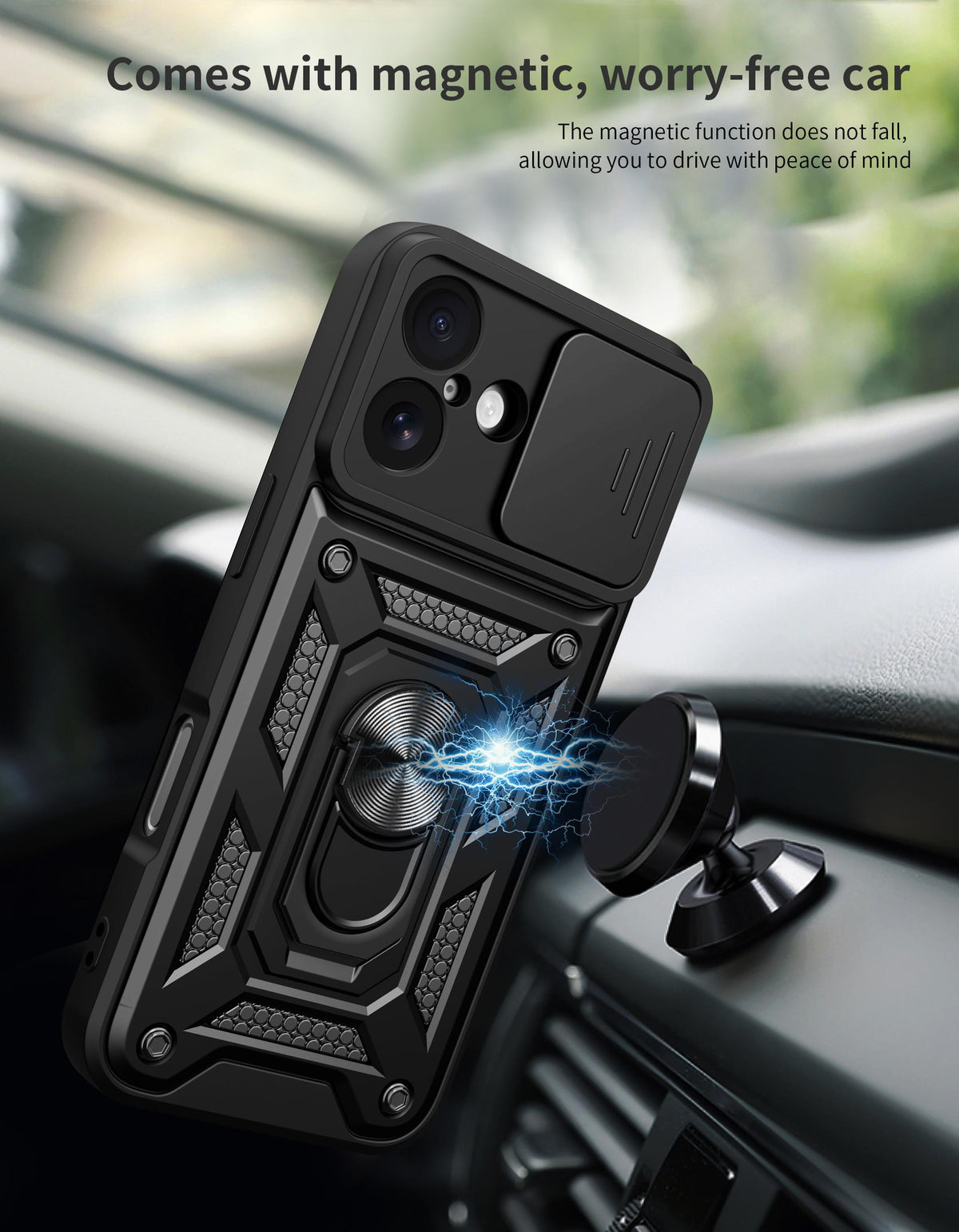 MOPAL iPhone 17 Stand Sliding Shock-Resistant Slide Silicone Case · 6