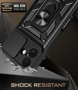 MOPAL iPhone 17 Stand Sliding Shock-Resistant Slide Silicone Case · 2