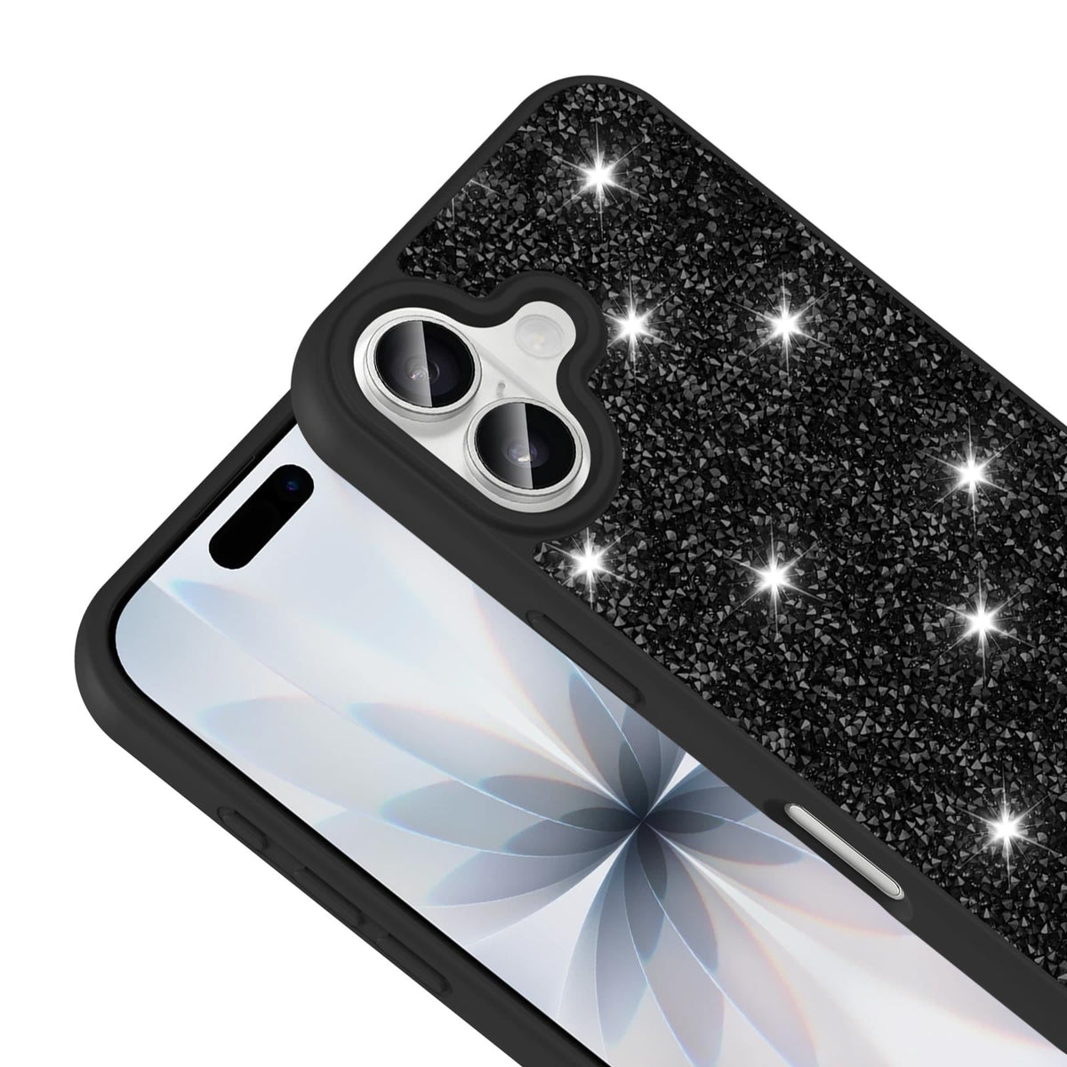 MOPAL Shock-Resistant Rhinestone Detail Melt Silicone Case for iPhone 17 · 4
