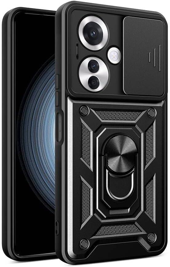 MOPAL Oppo Reno 11F Stand Sliding Shock-Resistant Slide Silicone Case · 2
