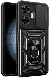 MOPAL Realme C55 Stand Sliding Shock-Resistant Slide Silicone Case · 2