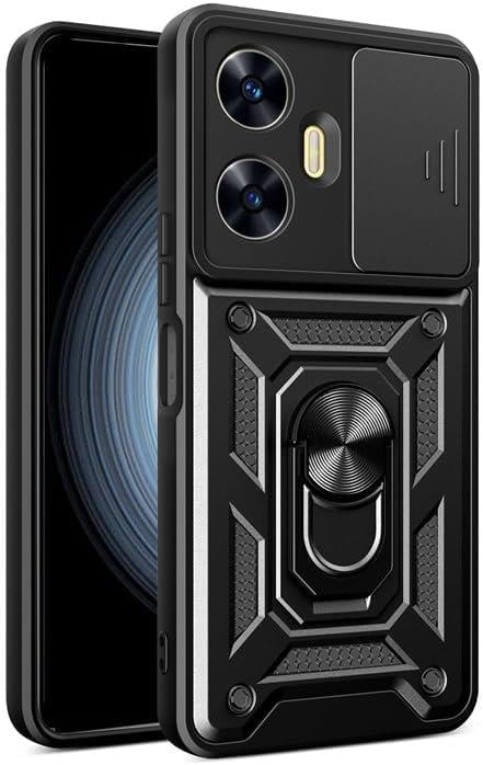 MOPAL Realme C55 Stand Sliding Shock-Resistant Slide Silicone Case · 2