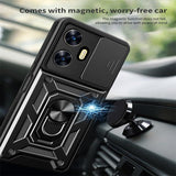 MOPAL Realme C55 Stand Sliding Shock-Resistant Slide Silicone Case · 4